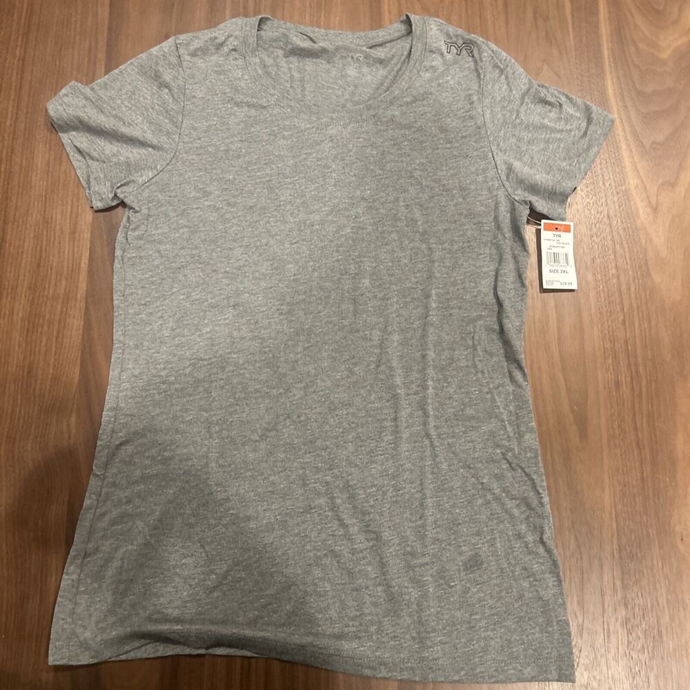 TYR Unisex Tee Shirt Grey Gray Size 2XL XXL Women's